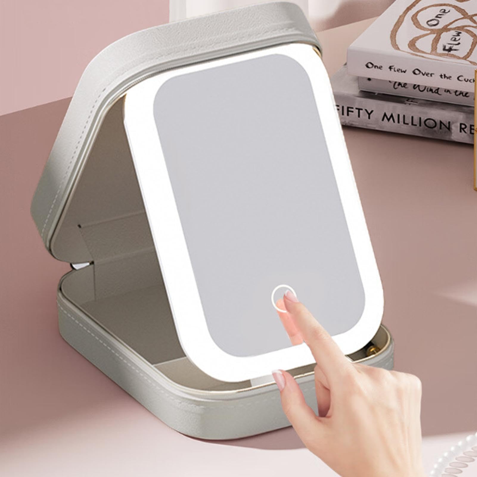 Amazon.co.jp: ライト付きメイクアップオーガナイザー、ライト付き