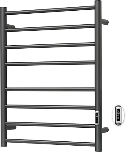 Miniatura 31 de Toalleros térmicos para baño, calentadores eléctricos de toallas para montar en la pared con temporizador y control de temperatura, calentador de