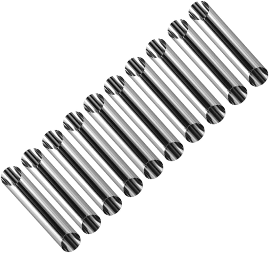 10pcs Connoli Form Molds Reusable Stainless Steel Cylindrical Shaped for Baking Pastry and Desserts