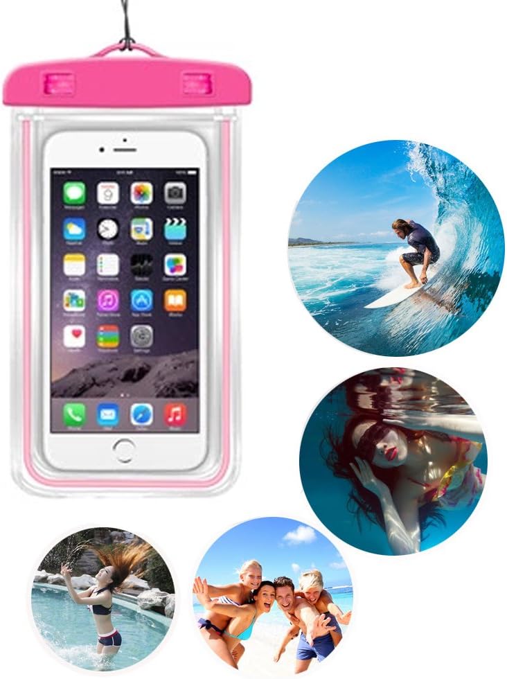 Cobiter Waterproof Case,Universal Luminous Waterproof Bag ,Universal Waterproof Case Bag for Apple Iphone 6 Plus/6, Samsung Galaxy S6/S6 Edge Note 4,Smartphone up to 6.0" Diagonal Waterproof Wallet