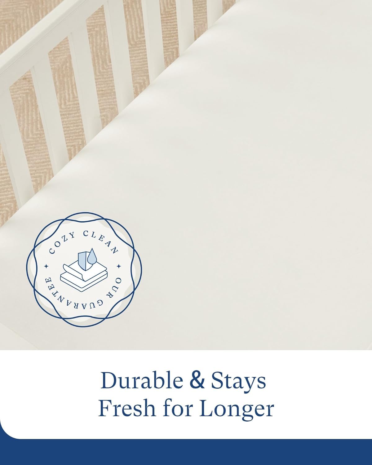 Lot de 2 draps-housses super doux, en viscose de bambou de qualité supérieure, extensibles, hypoallergéniques et respirants, pour couffin ovale rectangulaire, ajustement universel pour Halo, Dream on