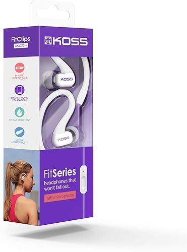 Miniatura 4 de Koss KSC32i GRY - Auriculares deportivos con clip, color gris