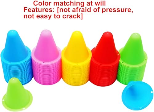 Miniatura 3 de FZBNSRKO 20 conos de entrenamiento de fútbol, conos de slalom de colores mixtos, mini conos de agilidad para niños, patinaje sobre ruedas, práctica