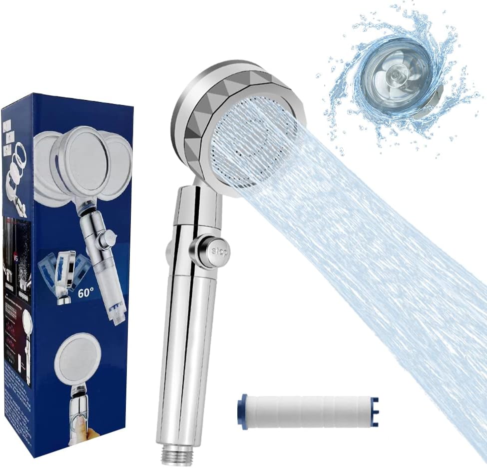 Handheld HighPressure Shower Head，360 Degrees Rotating with
