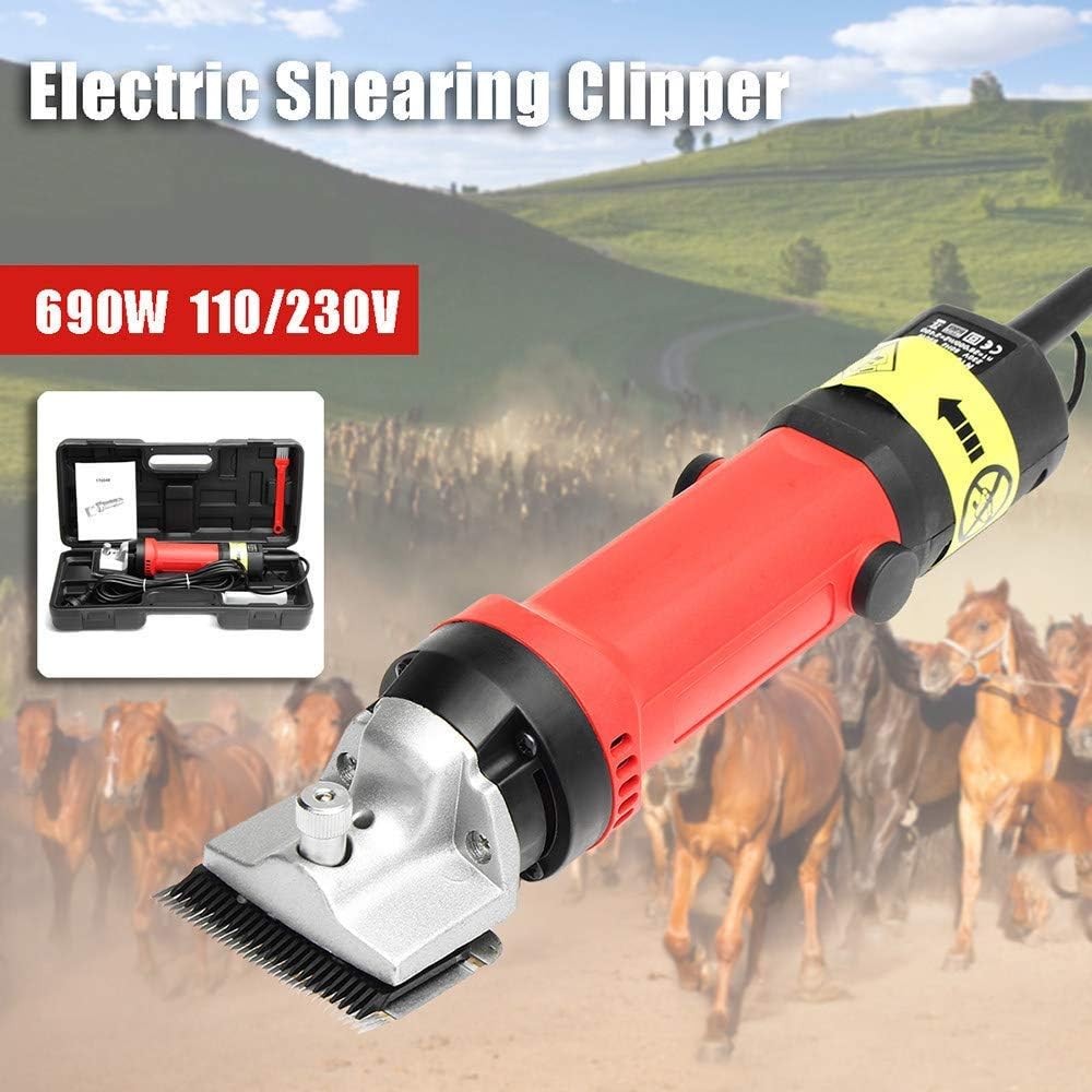 Portable Professional Horse Animal Grooming Clipper Alpaca Camel Electric Horse Scissors 6-Speed Electric Hair Clipper Thick Skin and Heavy Animals Farm Animal