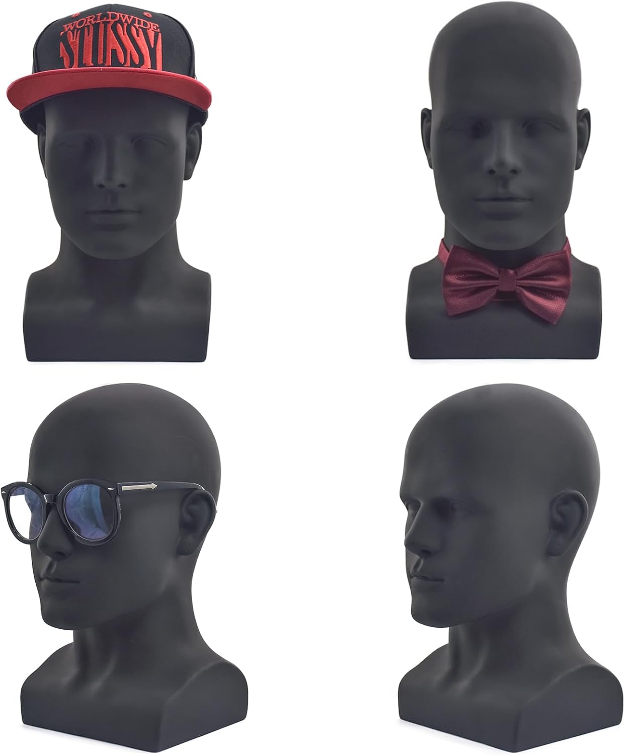 Mannequin Head Male Professional Cosmetology Manikin Head for Display Headset, Headphone, Game Console, Hats, Wigs Jewellery（L90-YH）
