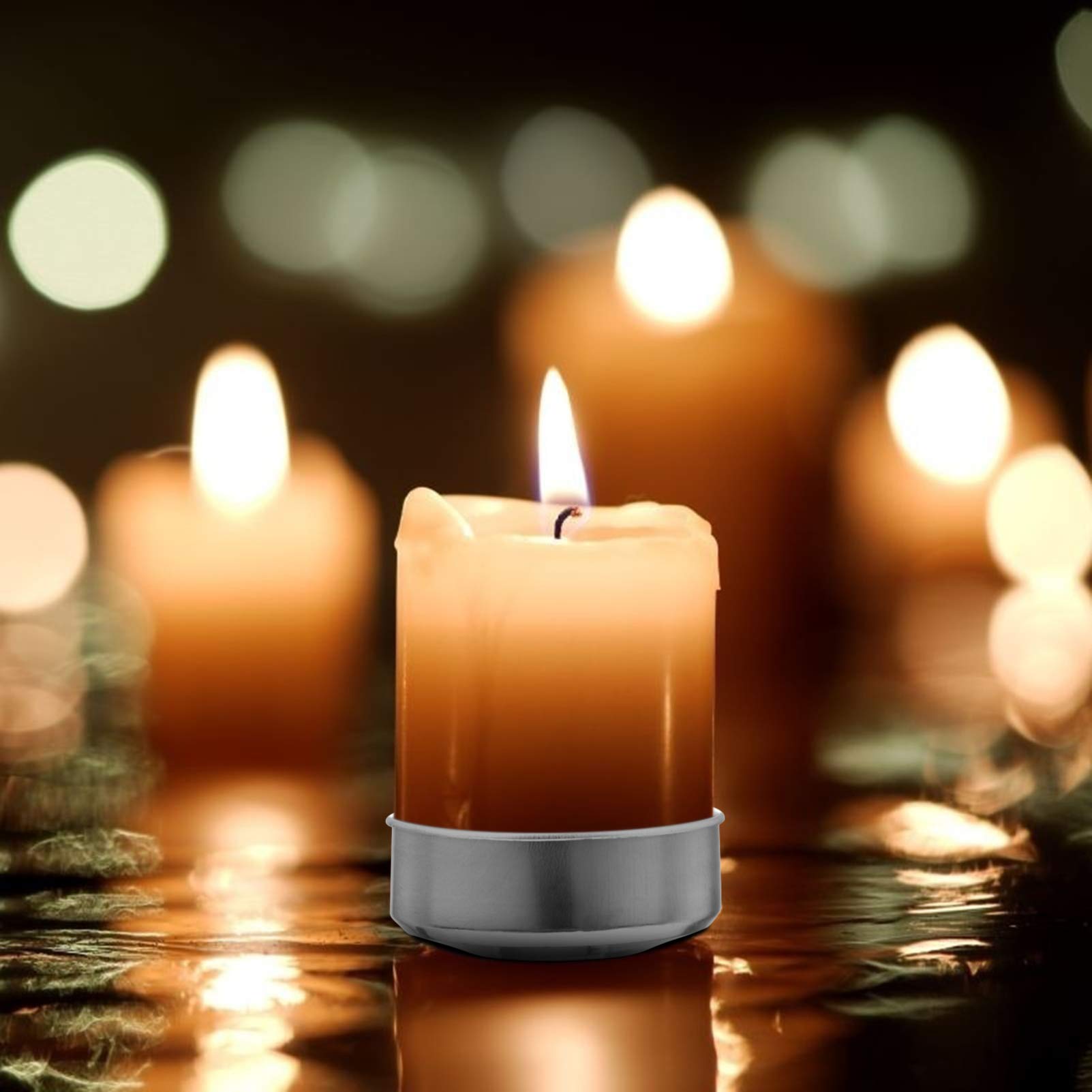 30 Portacandele In Alluminio Per Tealight - Contenitori Vuoti Per Fai Da Te, Feste E Decorazioni - Foto 8
