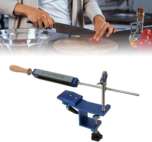 Miniatura 3 de Kadimendium Kitchen Knife Sharpener System Professional Rotation Flip Fixed Angle Stainless Steel Adjustable Knife Sharpener with 4 Whetstones