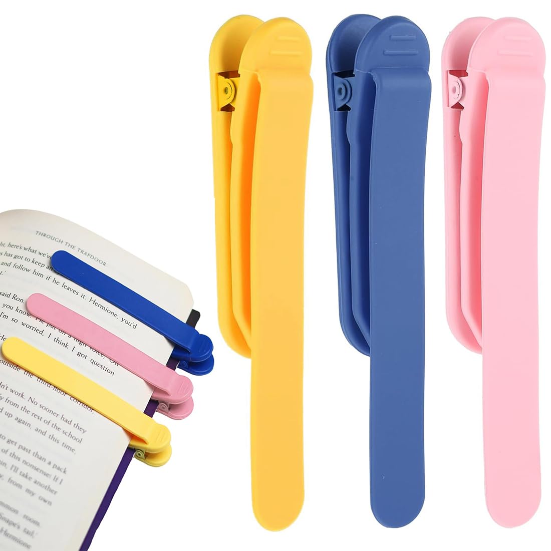KOLZEMV Lot de 3 marque-pages innovants en silicone - Pour les amateurs de lecture, les enseignants, marque page, marque page magnetique, marque page livre, les étudiants, les hommes et les femmes
