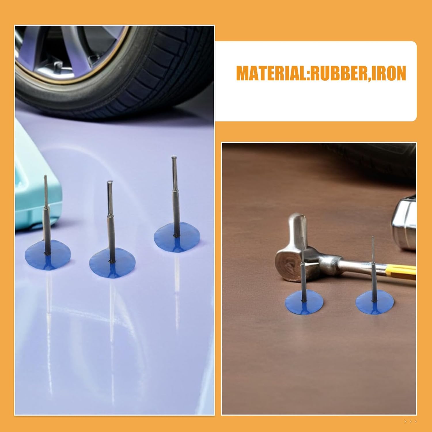 FOMIYES 10pcs Mushroom Nail Tire Repair Patch Plug Kit for Car Motorcycle Truck Bus Auto Puncture Nails Rubber Tire Puncture Repair Inserts
