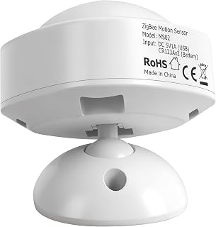 Zigbee 3.0 Human Presence Sensor, Detector de Movimiento Zigbee 3.0, Detector de Movimiento, Sensor de Alarma Antirrobo, Ángulo detección 120º, Control App, Support Alexa, Smart Life, Tuya