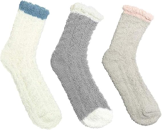 Amazon Cleiks 靴下 レディース 冬 3足 セット 保温 白 もこもこ靴下 ロング 厚手 あったか ソックス 防寒 もこもこ 裏起毛 ルームソックス 冷え性対策 室内 ハイソックス くつした あったか靴下 室内履き クリスマス ギフト 可愛い 靴下 通販