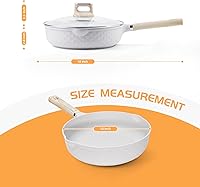 Vista 5 de Potinv Nonstick Frying Pan Skillet Pan 10 Inch,Non Stick Omelette Pan with Stay Cool Handle,Induction Compatible,Dishwasher and Oven Safe,PFOA Free