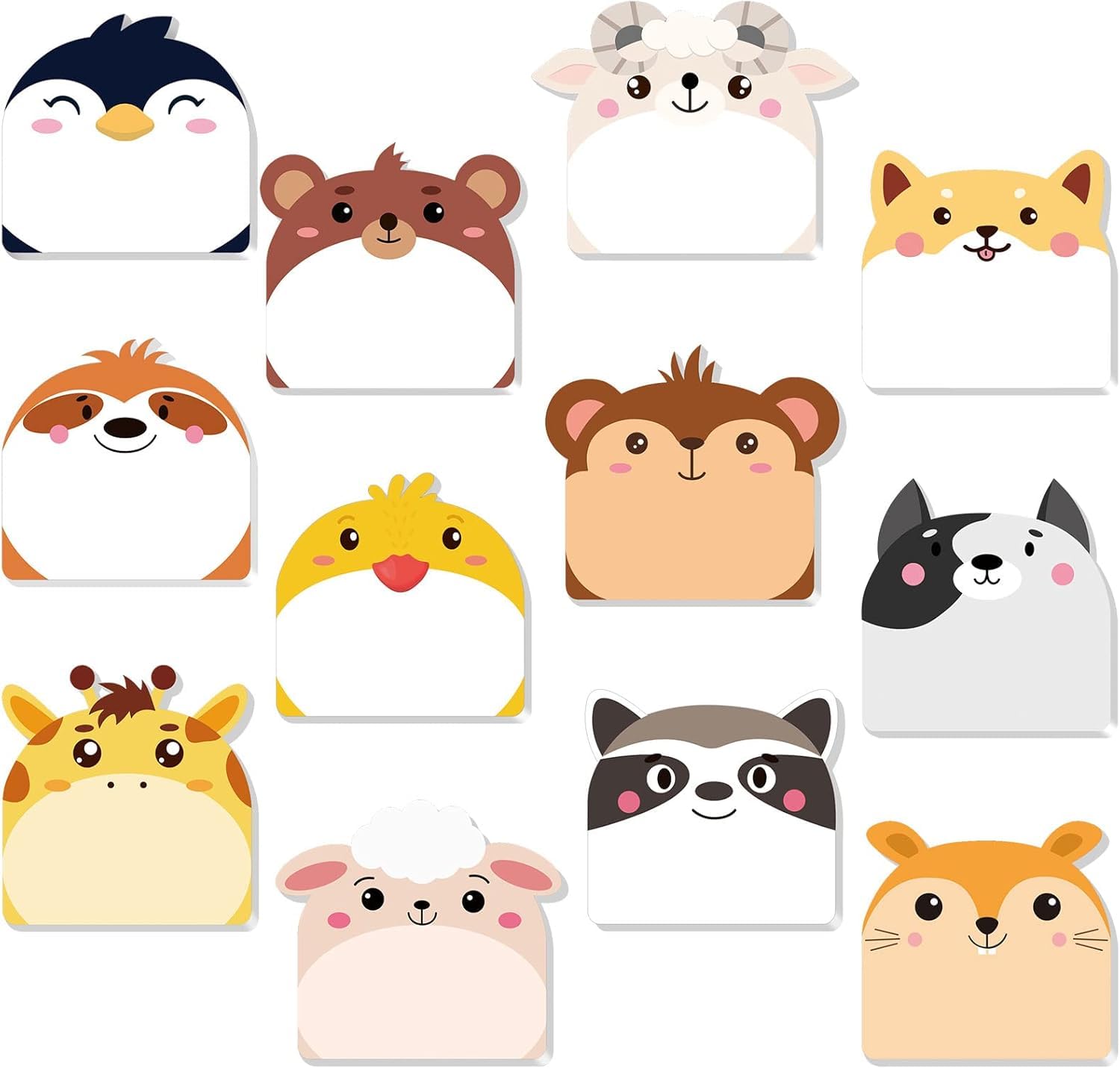 【ご確認用一覧です♪】動物のふせん 付箋 Amazon.co.jp: 付箋 ふせん 可愛い動物パータン 30枚×12冊 合計360枚