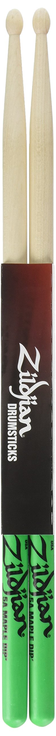 Zildjian 5A Maple Green Dip Drumsticks