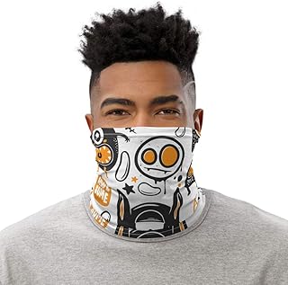 Funny Monsters Awesome Black & Orange Breathable Washable Neck Gaiter