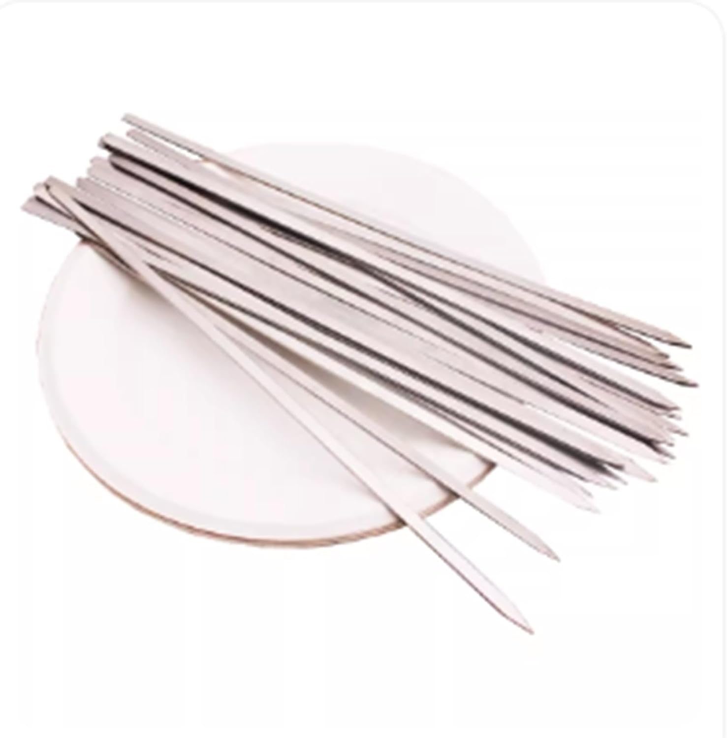 Flat Metal BBQ Barbecue Skewer, Grilling Skewers, Reusable, Kitchen Gadget BBQ Pin, for Meat Shrimp Chicken Vegetable, 50 pcs