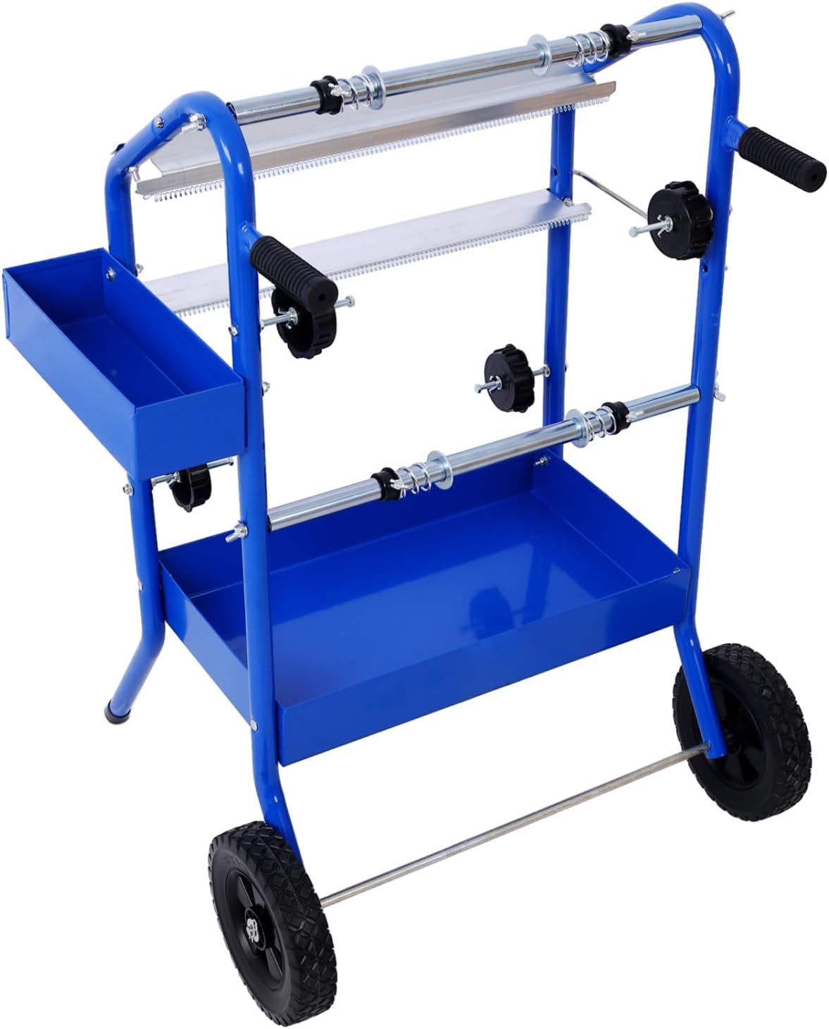 Mobile 18" Multi-Roll Masking Paper Machine with Storage Trays Steel Blue Versatile and Efficient Workshop, DIY Projects Streamline Your Workflow