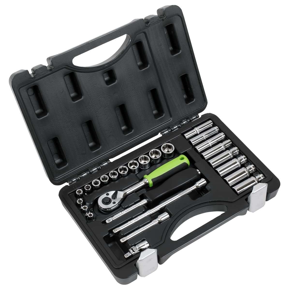 Sealey Socket Set 26pc 1/4""Sq Drive Metric - S01234
