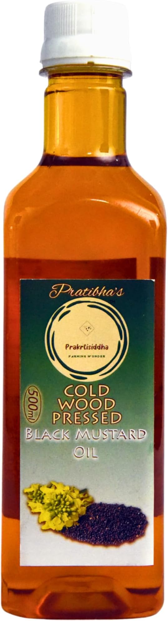 PRAKRTISIDDHA Cold Pressed Natural Black Mustard Oil 500 Ml
