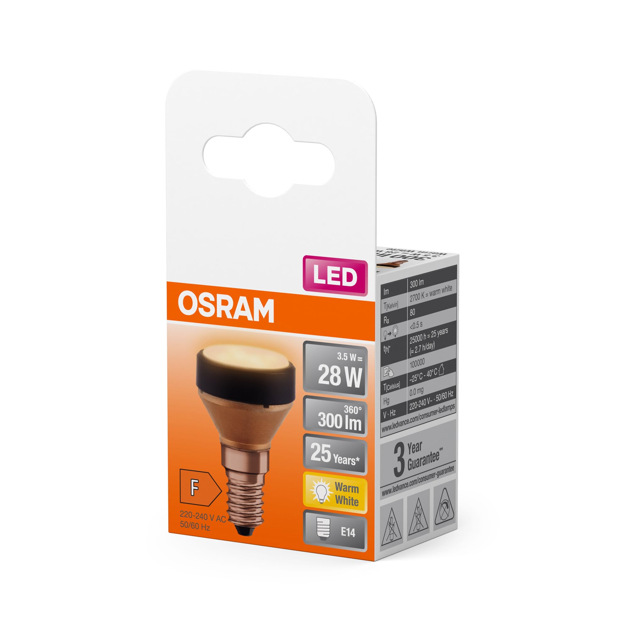 OSRAM Flat Lamp, lámpara LED ultra-compacta y plana con casquillo E14, | , LED Lamps, 35 Millimetres dia, , Paquete de 6