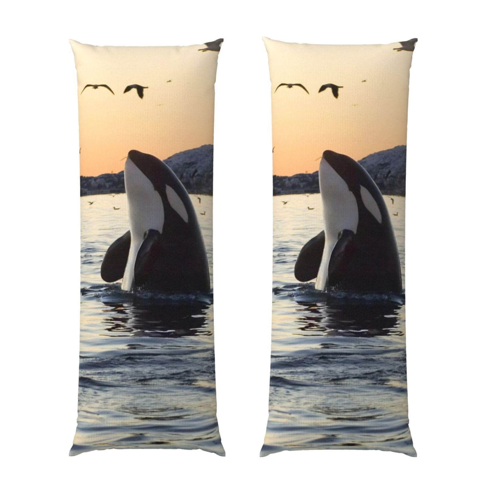 Taie d'oreiller longue Killer Whale 50,8x152,4 cm tissu imprimé doux