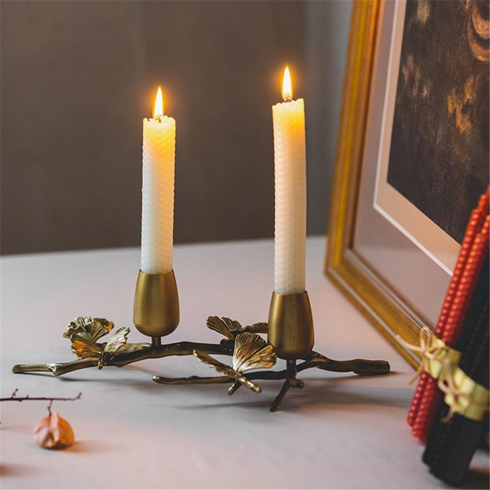 Candelabra Light Luxury Romantic Brass Candle Holder Retro Decorative Double-Headed Candlestick Ornaments Candle Sticks Holder