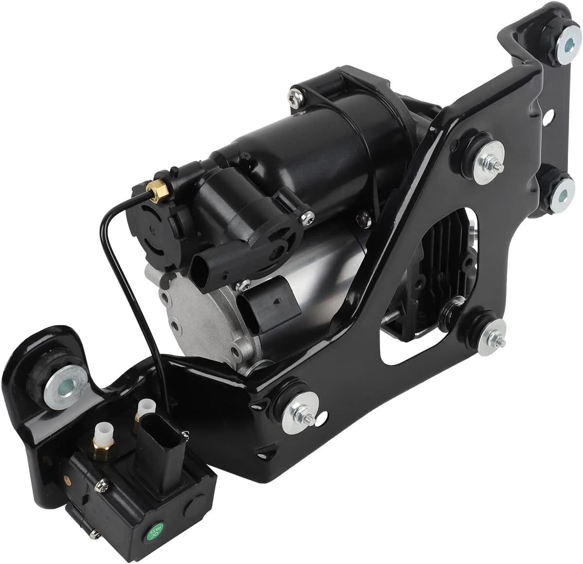 Air Suspension Compressor PumpReplacement for BMW X5 E70 X6 E71 E72 37206859714 37226785506 (E70, Compressor+Bracket+Valve Block)