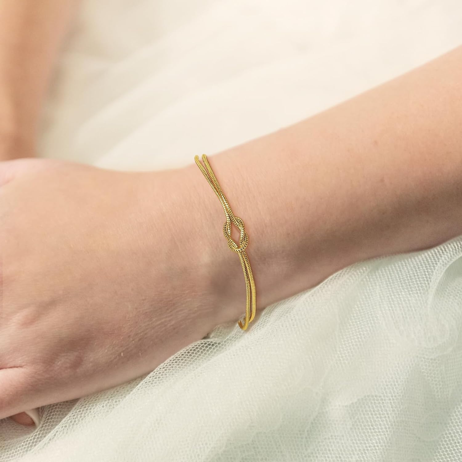 Bridesmaid Proposal Gifts Set - Bridesmaid Knot Bracelet Adjustable Snake Chain Bracelet Bridesmaid Proposal Gift Bridal Party Favors Gifts