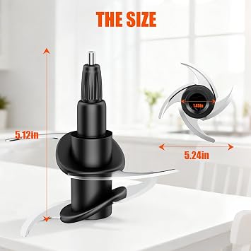 4-Blade Replacement for Ninja Blender 64oz(8Cup)72oz(9Cup) Food Processor Bowl, Chopping Blade 319KKU770 for Ninja Pitcher CT682SP BL681A BL682 BL770 BL770AMZ BL772 BL910 BN600 BN601 BN800 BN801...