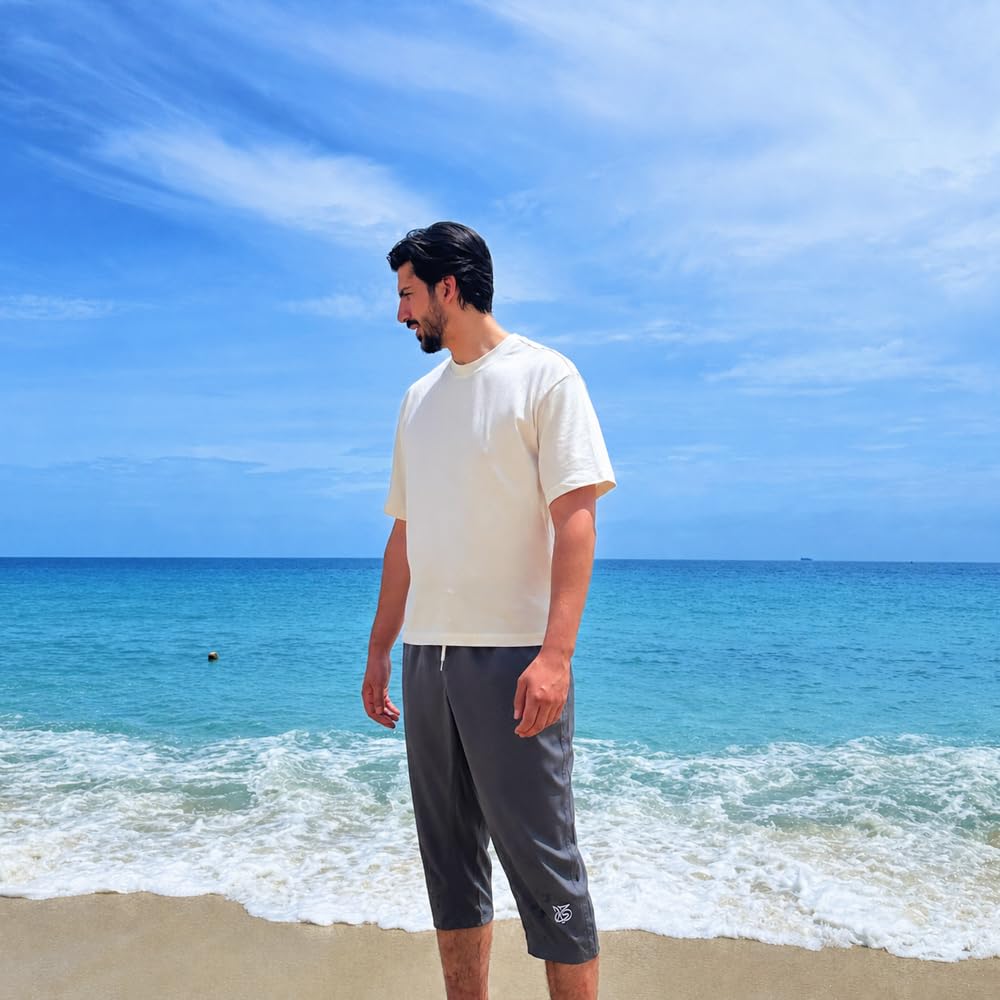 Awrah - Pantaloncini da bagno da uomo, lunghezza sotto il ginocchio, per uomini musulmani