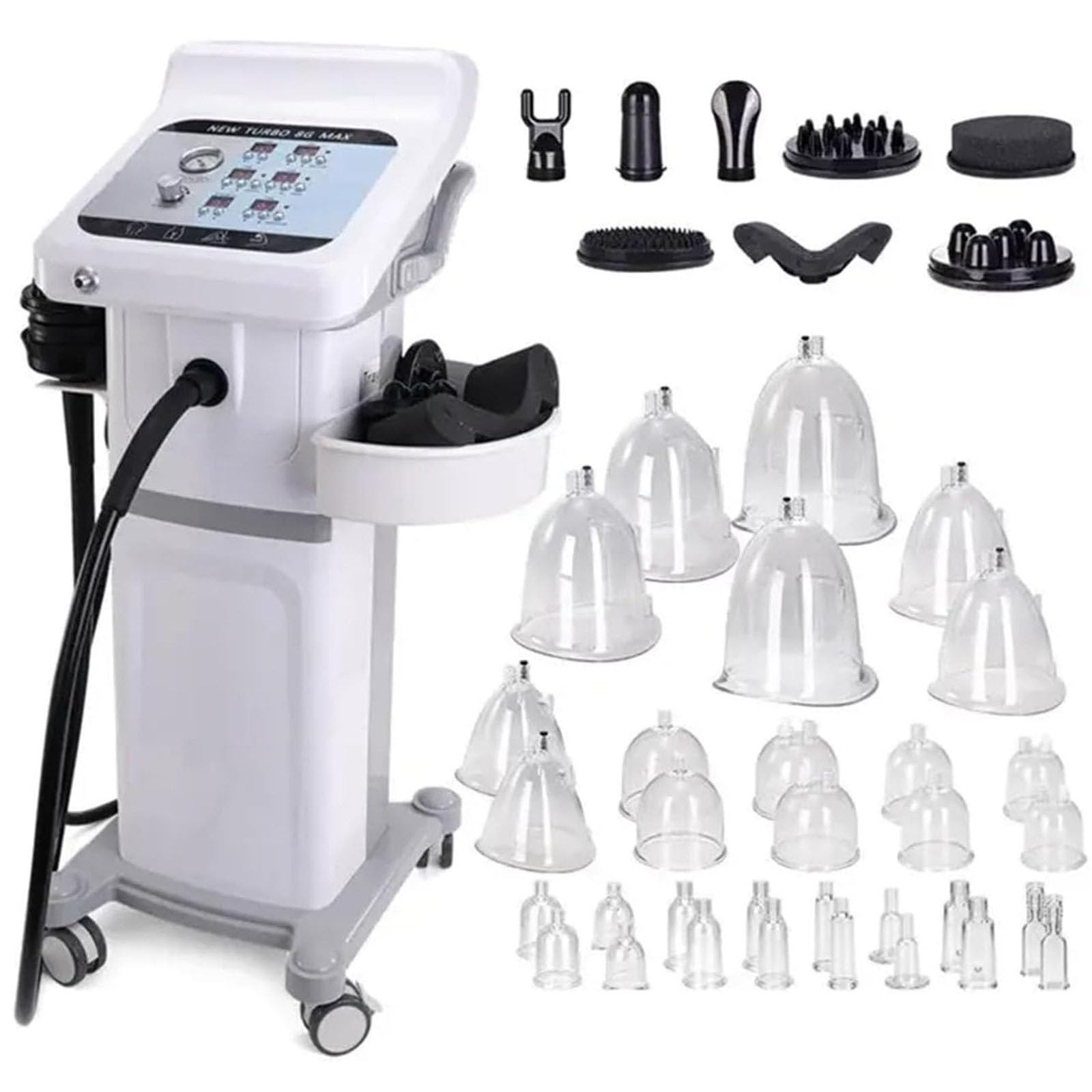 Máquina Adelgazar Todo Cuerpo, máquina Esculpir Grasa Abdominal, Moldeador Corporal eléctrico, masajeador Adelgazante eléctrico frecuencia, con 8 Cabezales Masaje vibratorios.