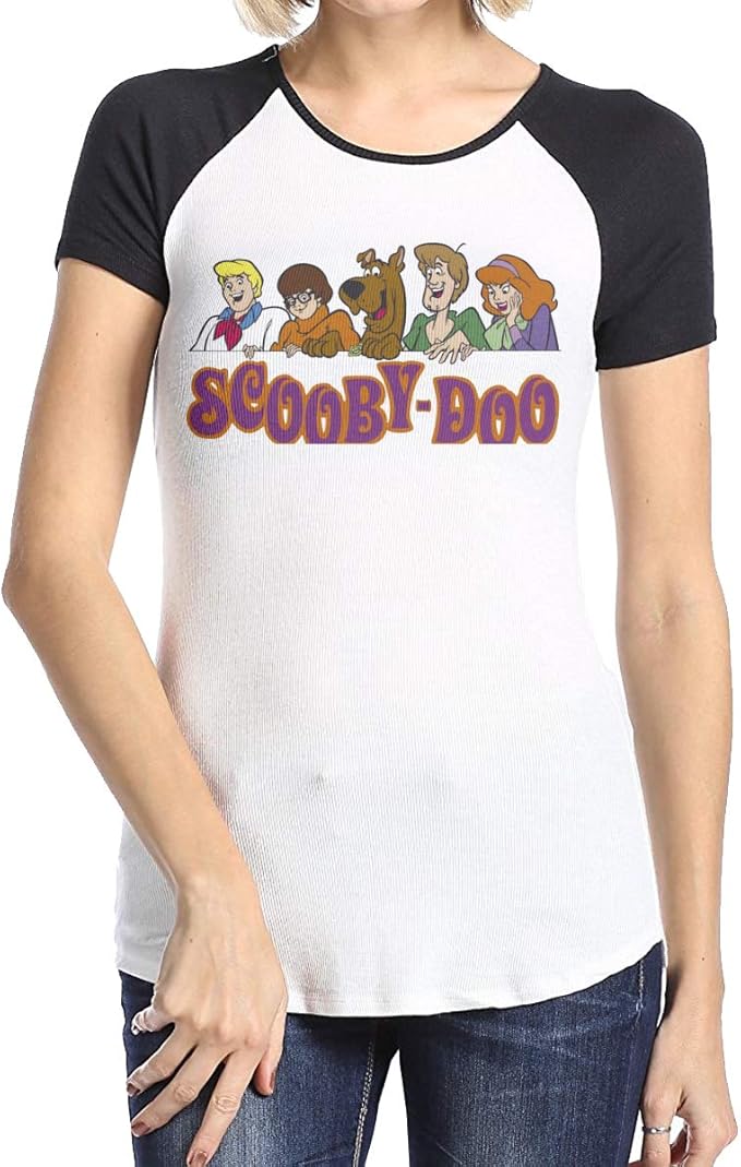 Scooby Doo Ladies Short Sleeve Raglan Round Neck TShirt Top. at Amazon