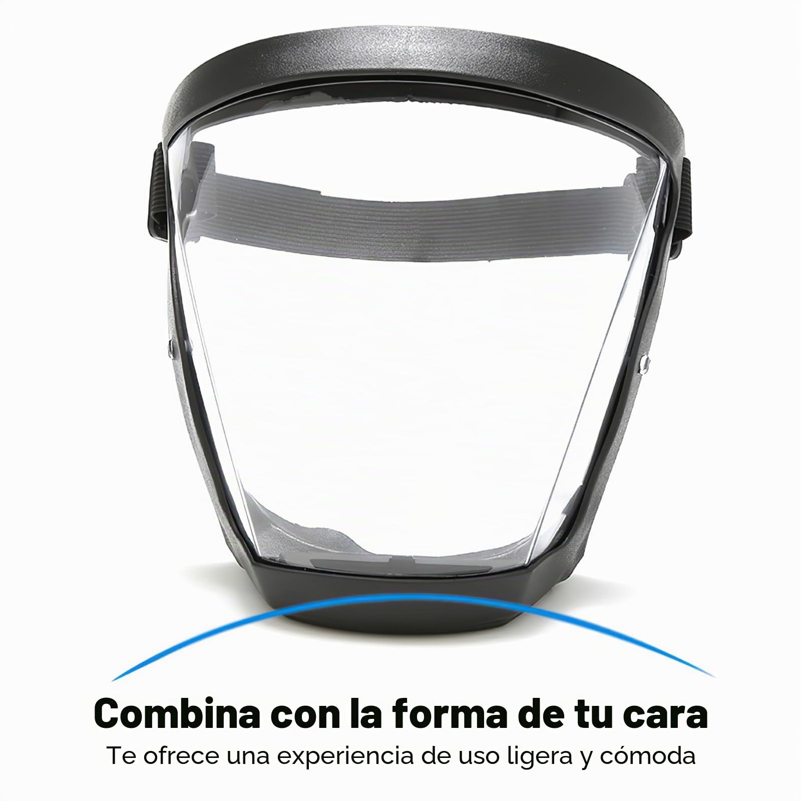 Máscara Deportiva Transparente de Protección Facial Completa