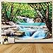 Likiyol Tree & Waterfall Wall Hanging, Nature Tapestry for Room