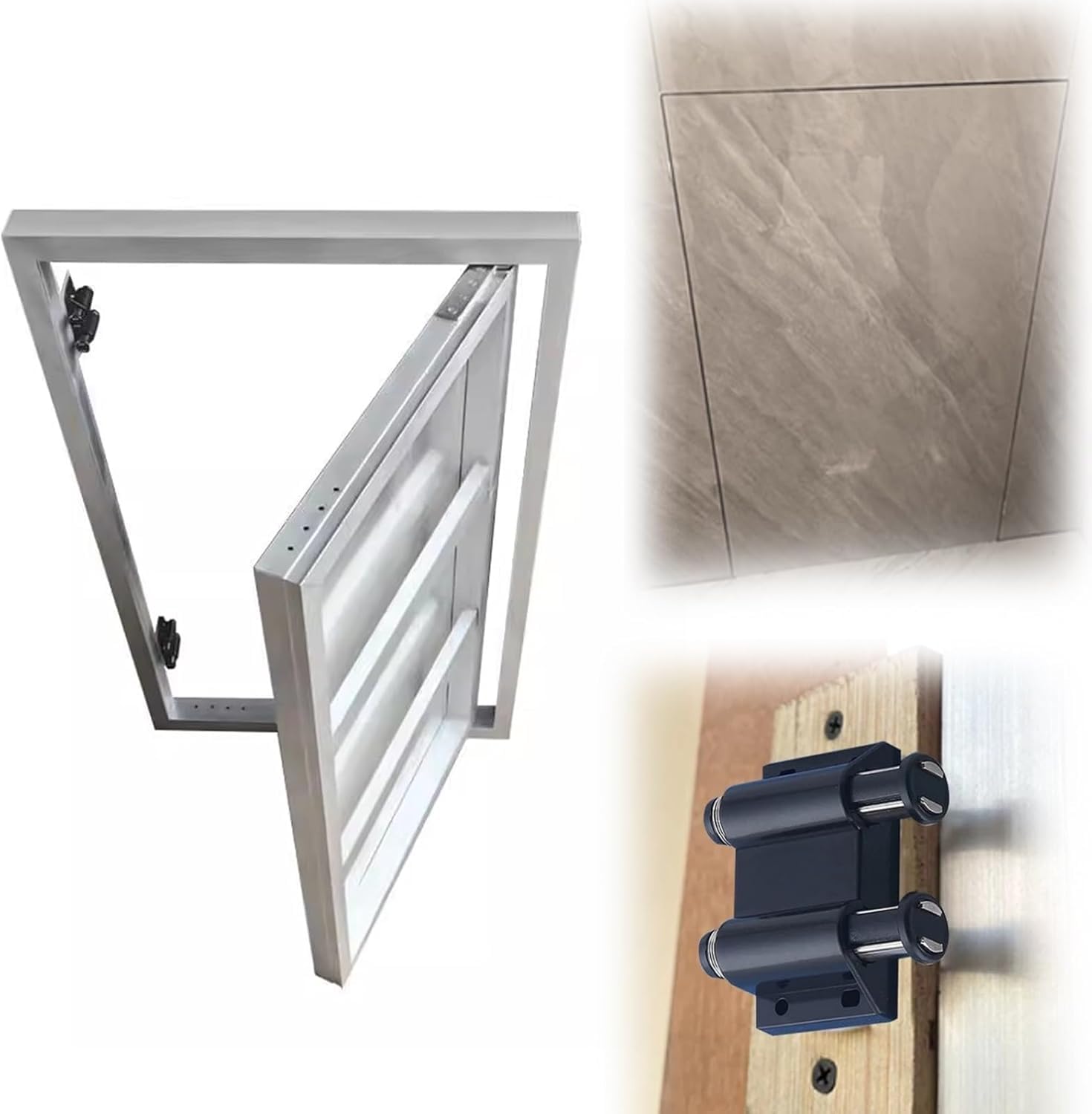 Wall & Hatch Access Panel – Push Button Magnetic Door for Flush Mount Tile Wall, Easy Inspection and Service Revision Hatch(500x500mm)