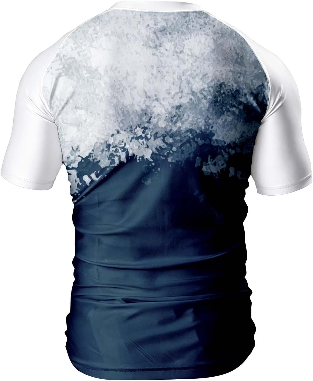 O2TEE Personalized Custom Men's Gradient Rash Guard Your Design Logo Text Compression Shirt for BJJ Wrestling Workout
