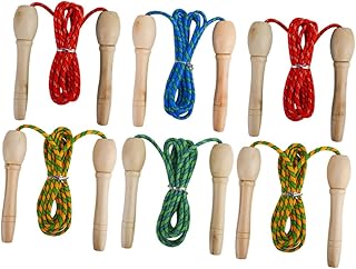 Jump Rope 6pcs Exercise Jump Rope Jump Rope for Fitness Kids Jumprope Skipping Rope Skipping Rope for Kids Children Jumping Rope Outdoor Skipping Rope Exercise Rope Wooden Sports