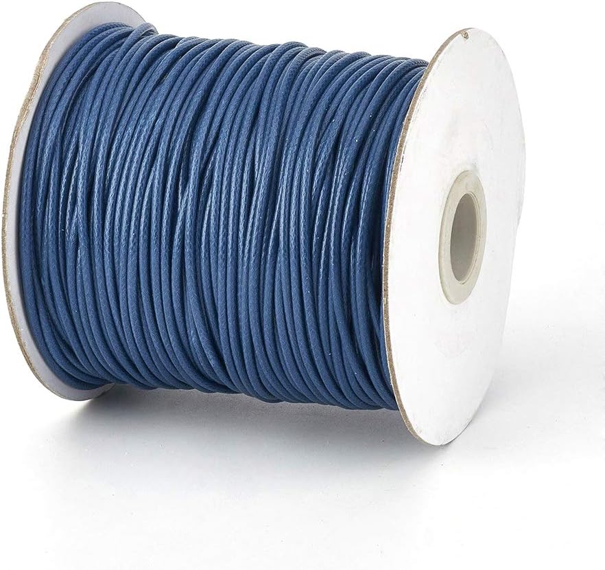 Craftdady 175 Yards 1.5mm Waxed Polyester Beading Cord String for Braided Macrame Bracelet Jewelry Making (LightSeaGreen)