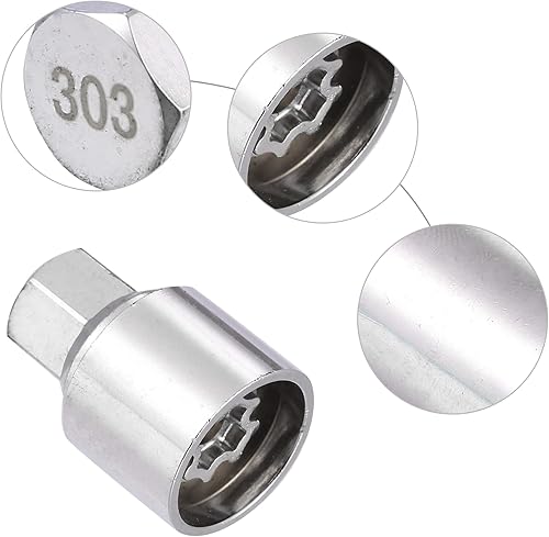 Miniatura 4 de ACROPIX Llave de extracción de tuerca de rueda de coche 303 para Mercedes-Benz - Paquete de 1 unidad tono plateado