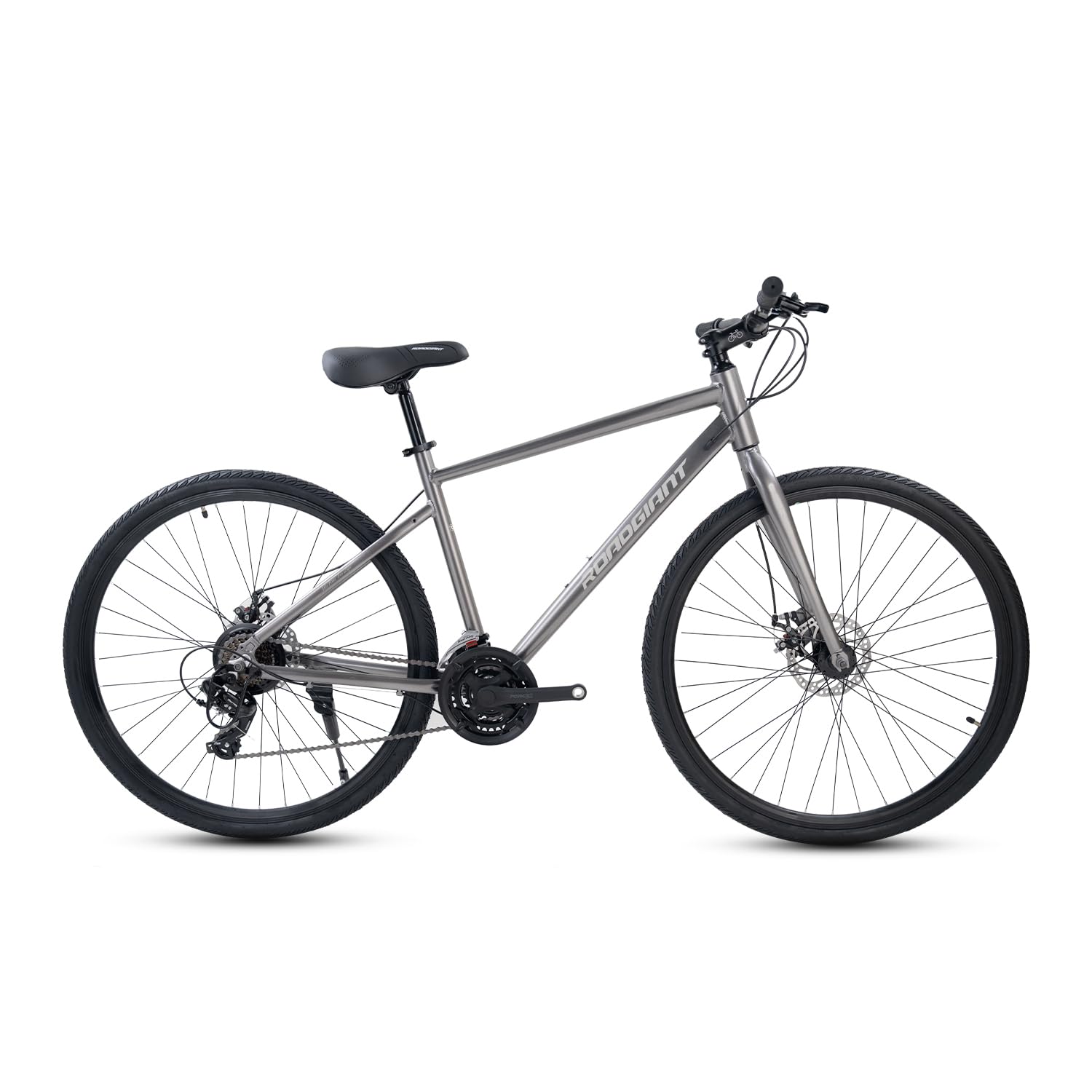 BRO-Code 700C | Dual Disc Brake | 21 Speed Shimano | Hy-Brid | Aluminum Frame Bicycle | Light Weight | Unisex| for All-Terrain Riding (Grey)-image-33