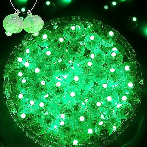 50PCs Mini Led Lights, Blinking Led Balloons Light for Neon Party Lights, Paper Lanterns, Easter Eggs, Birthday Party, Wedding, Halloween, Christmas Decoration (Blinking Green)