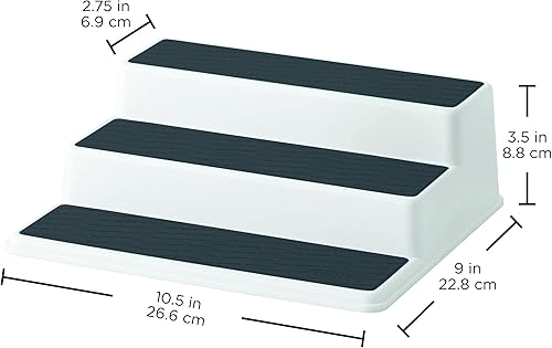 Miniatura 60 de Copco organizador antideslizante de 3 niveles para despensa, para armario de cocina, para especias, de 10 pulgadas, color carbón Carbón