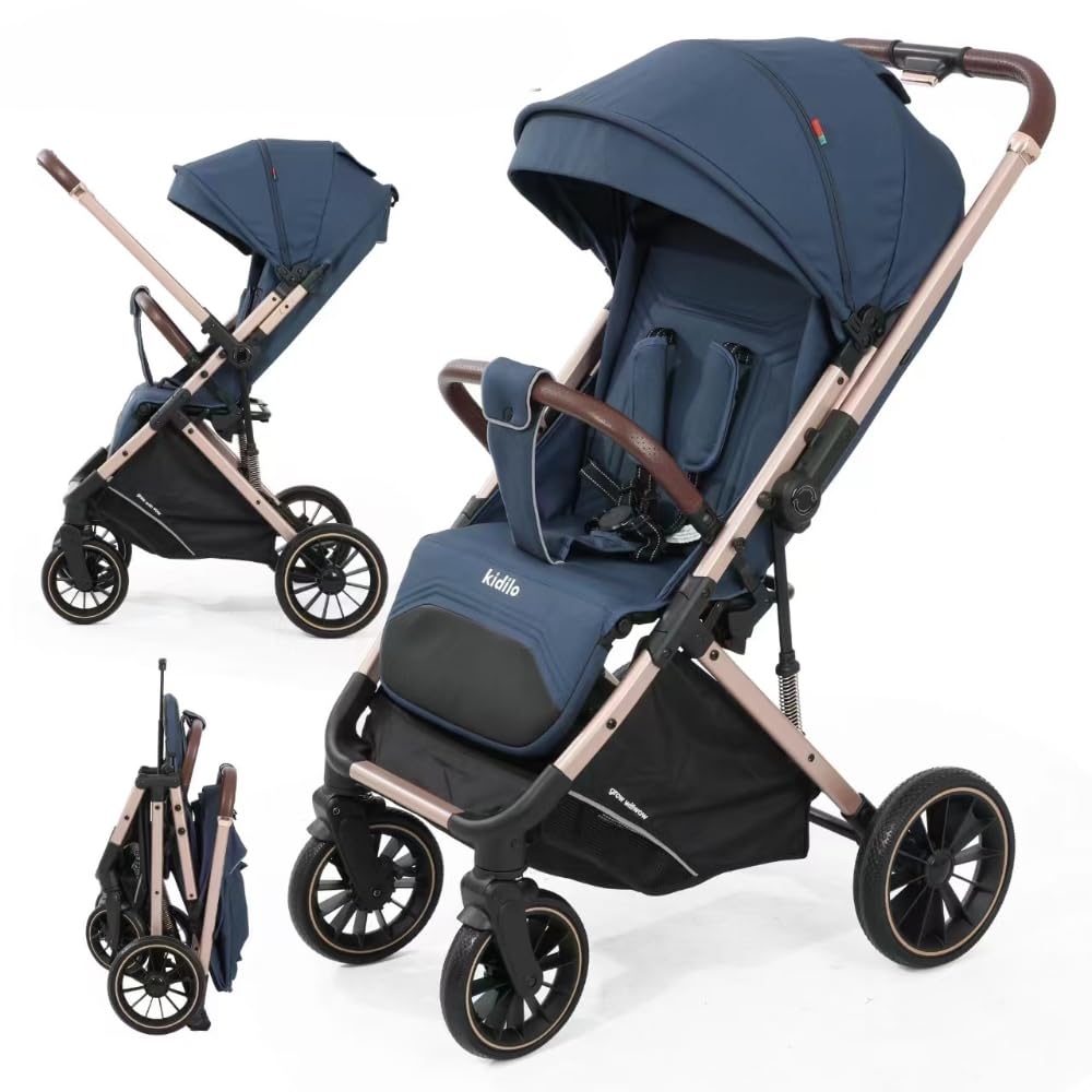 KIDILO 6530pro Stroller with canopy extended, showing full assembly.