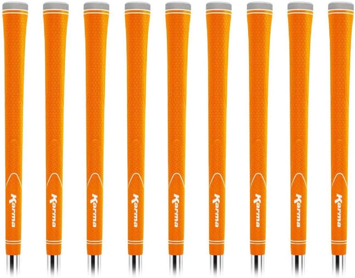 Karma Neion II Golf Grips / Grip Kits, Vibrant Colored Slip Resistant Rubber Replacement Golf Club Grips for Men and Women, Choose Single, 9, 13, 25 Packs or Kit