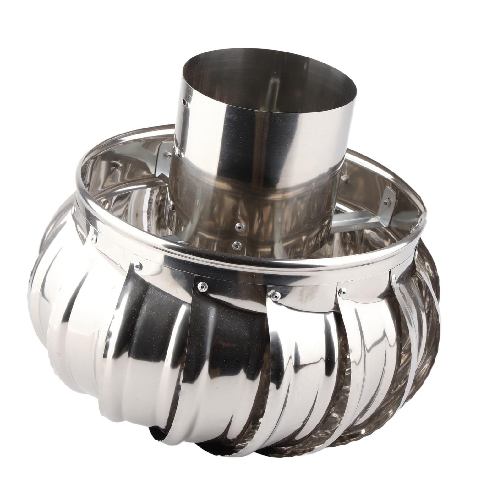 PFXNGMS Tnfeeon Rotating Chimney Cowl Cap, Spinner Cowl Fireplace Chimney Caps, Roof Ventilating Automatic Silent Stainless Steel Pipefit Fan Wind Turbines for Home