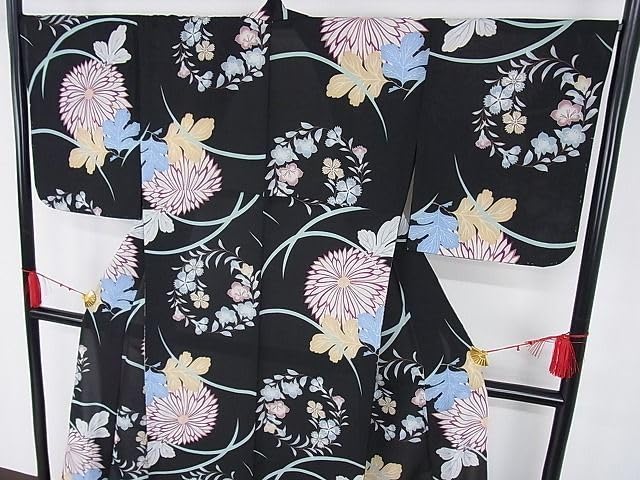 平和屋野田店□夏物 撫松庵 小紋・浴衣兼用 セオアルファ 雲取