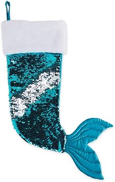 HearthSong Sparkly Sequin Mermaid Stocking