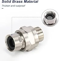 Vista 4 de NearMoon Shower Head Swivel Ball Adapter - Solid Brass Shower Connector Ball Joint Adjustable Universal Shower Arm Extension Component