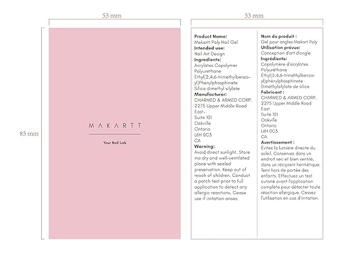 Vista 75 de Makartt - Gel de uñas de polietileno, 1.7 oz (50 ml), constructor, extensión, fortalecedor, gel de color duro, multifuncional, larga duración, fácil